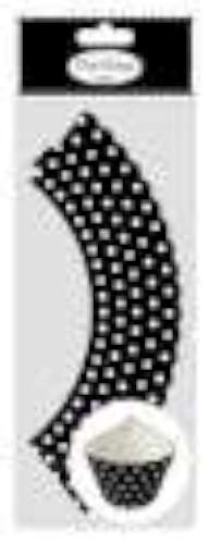 Black Polka Dots Cupcake Wrappers - Click Image to Close